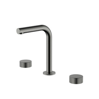 Смеситель на столешницу STICK LINEA на 3 отв. Gun Metal