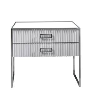 Тумба MONACO 100см h84см белая глянец + хром под раковину моноблок