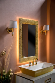 Комплект MONACO 80см h74см белая глянец + золото + раковина Neoart