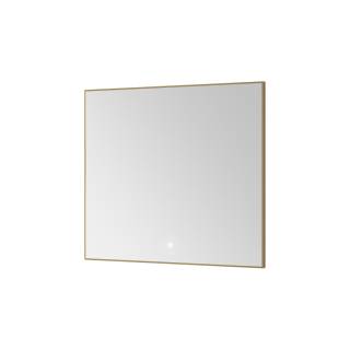 Зеркало прямоугольное c мет. рамой, подсветка, сенсор, 80*70см Gold