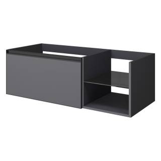 QUATRO 6 120см (80+40) тумба ANTHRACITE профиль ANTHRACITE c подсветкой