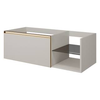 QUATRO 6 120см (80+40) тумба CASHMERE профиль MATT GOLD