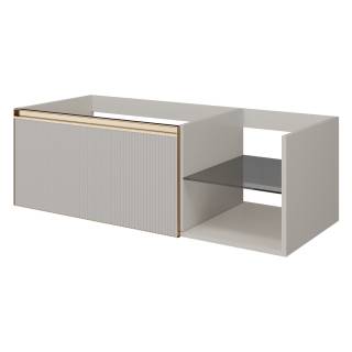 QUATRO 6 120см (80+40) тумба рифл CASHMERE FUGA профиль MATT GOLD