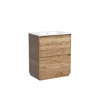 Тумба под раковину SANCOS Либра напольная (Libra Floor) напольная, 70x45x85 c двумя ящиками оснащенными доводчиками, Дуб чарльстон, арт. LB70FECH