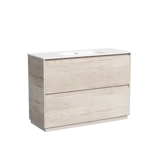 Тумба под раковину SANCOS Либра напольная (Libra Floor) напольная, 120x45x85 c двумя ящиками оснащенными доводчиками, Дуб галифакс натуральный, арт. LB120F-1EG