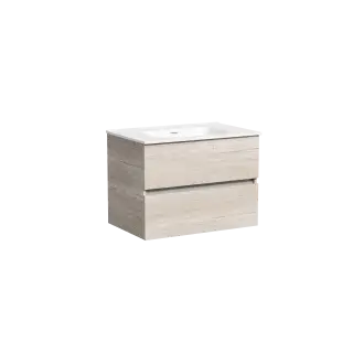 Тумба подвесная SANCOS Урбан (Urban) 70x45x50 c двумя ящиками оснащенными доводчиками, Дуб галифакс натуральный, арт. UR70EG