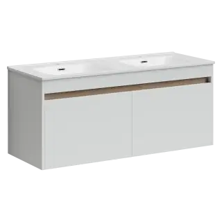 Тумба подвесная SANCOS Ум (Smart) 120x45x50 4 ящика оснащенными доводчиками, белый глянец, арт. SM120-2W