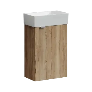 Тумба подвесная SANCOS Мини (Mini) 35x20x50 с распашной дверцей, внутри 1 полка, Дуб галифакс натуральный, арт.MN35EGR