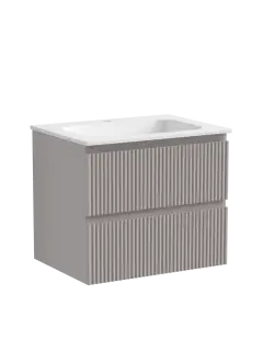 Тумба подвесная SANCOS Сноб Р (Snob R) 120x45x50 c двумя ящиками оснащенными доводчиками, Белый матовый (Bianco), арт.SNR120W