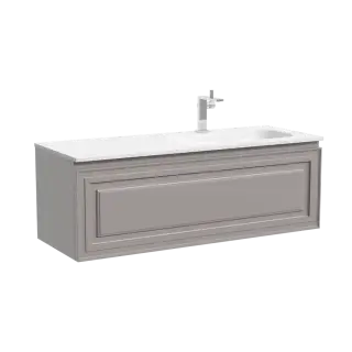 Тумба подвесная SANCOS Самая (Very) правая 120x45x40 c одним ящиком оснащенным доводчиками, Пыльная роза (Doha Soft), арт.VR120RSM
