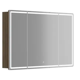 Зеркальный шкаф для ванной комнаты SANCOS Блик (Mirror) 120x15x75 с LED подсветкой, цвет Дуб чарльстон, арт. MI120ECH