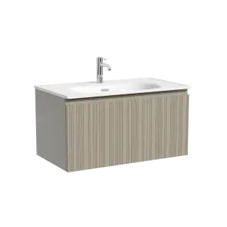 Тумба подвесная SANCOS Код (Code) 80x45х40 c одним ящиком оснащенным доводчиками, цвет серая платина, арт. CD80GP
