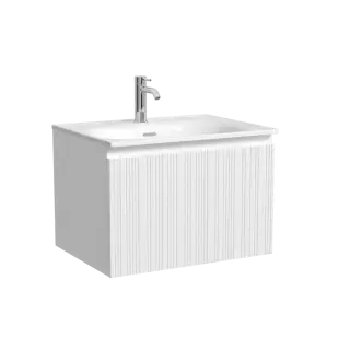 Тумба подвесная SANCOS Код (Code) 60x45х40 c одним ящиком оснащенным доводчиками, цвет Белый матовый (bianco) арт. CD60W