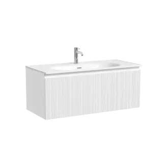 Тумба подвесная SANCOS Код (Code) 100x45х40 c одним ящиком оснащенным доводчиками, цвет Белый матовый (bianco) арт. CD100W