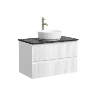Тумба подвесная SANCOS Сноб Р (Snob R) 70x45x50 c двумя ящиками оснащенными доводчиками, Белый матовый (Bianco), арт.SNR70W