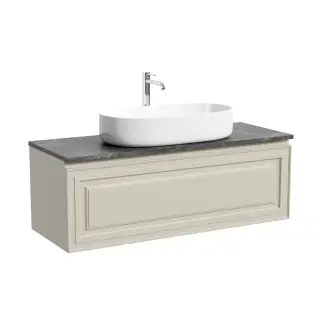 Тумба подвесная SANCOS Самая (Very) 120x45x40 c одним ящиком оснащенным доводчиками, Бежевый матовый (Beige Soft), арт.VR120CE