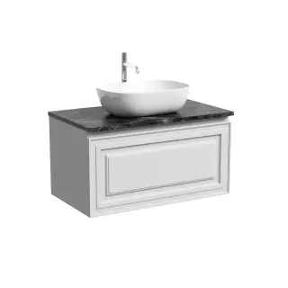 Тумба подвесная SANCOS Самая (Very) 80x45x40 c одним ящиком оснащенным доводчиками, Белый матовый (Bianco), арт.VR80W