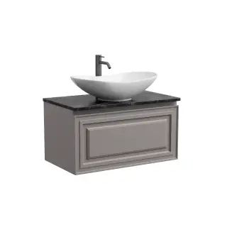 Тумба подвесная SANCOS Самая (Very) 80x45x40 c одним ящиком оснащенным доводчиками, Пыльная роза (Doha Soft), арт.VR80SM
