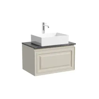 Тумба подвесная SANCOS Самая (Very) 70x45x40 c одним ящиком оснащенным доводчиками, Бежевый матовый (Beige Soft), арт.VR70CE