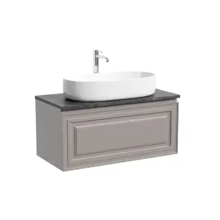 Тумба подвесная SANCOS Самая (Very) 90x45x40 c одним ящиком оснащенным доводчиками, Пыльная роза (Doha Soft), арт.VR90SM