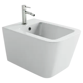Биде подвесное Ceramicanova Миро (Miro) с крепежом для скрытого монтажа белый CN11004
