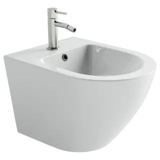 Биде подвесное Ceramicanova Альба (Alba) с крепежом для скрытого монтажа белый CN11006