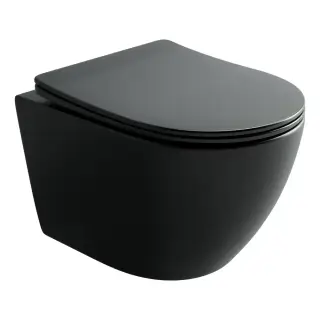 Подвесной унитаз Ceramicanova Уно (Uno) смыв Торнадо 490x360x360 черный матовый
