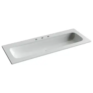 Раковина накладная мебельная Ceramicanova Грация (Grace) прямоугольная 1210x457x137 с тремя отверстиями под смеситель цвет белый CN7024