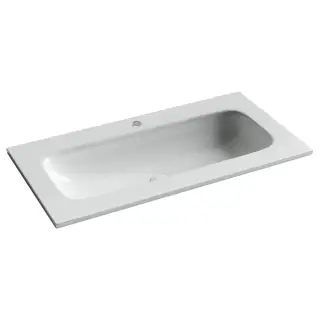 Раковина накладная мебельная Ceramicanova Грация (Grace) прямоугольная 910x457x137 с отверстием под смеситель цвет белый CN7019