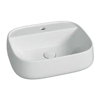Раковина подвесная Ceramicanova Источник (Fonte) с отверстием под смеситель 500x420x145 белый CN5051