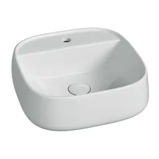 Раковина подвесная Ceramicanova Источник (Fonte) с отверстием под смеситель 420x420x145, белый CN5052