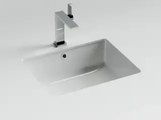 Раковина встраиваемая снизу Ceramicanova Эра 505x405x195, с отверстием слива - перелива, белый