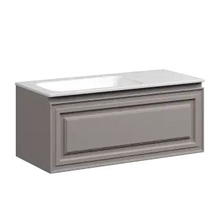 Тумба подвесная SANCOS Самая (Very) 100x45x40 c одним ящиком оснащенным доводчиками, левая, Пыльная роза (Doha Soft) арт.VR100LSM