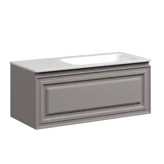 Тумба подвесная SANCOS Самая (Very) 100x45x40 c одним ящиком оснащенным доводчиками, правая, Пыльная роза (Doha Soft) арт.VR100RSM