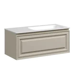 Тумба подвесная SANCOS Самая (Very) 100x45x40 c одним ящиком оснащенным доводчиками, правая, Бежевый матовый (Beige Soft) арт.VR100RCE
