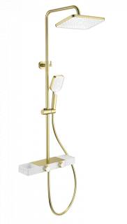 Душевая система WONZON & WOGHAND Shelf, Брашированное золото (WW-B3552-BG)