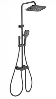 Душевая система с термостатом WONZON & WOGHAND MUSE Corno, Черный матовый (WW-B3112-MB)