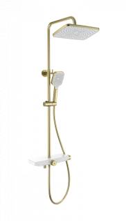 Душевая система с термостатом WONZON & WOGHAND ThermoKlick, Брашированное золото (WW-B3098-A-BG)