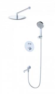 Душевая система с термостатом встраиваемая WONZON & WOGHAND STICK, Хром (WW-88929010-CR)