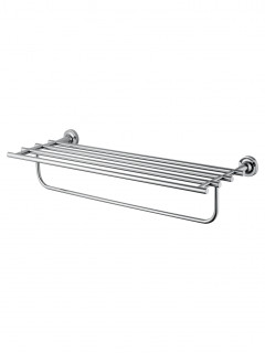 Полотенцедержатель с полкой WONZON & WOGHAND SIMPLE, Хром (WW-6581)