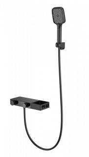 Смеситель для ванны с душем WONZON & WOGHAND Shelf, Черный матовый (WW-B2551-MB)