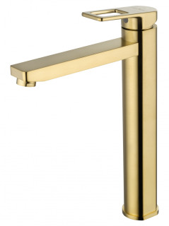 Смеситель для раковины высокий WONZON & WOGHAND FRAME, Брашированное золото (WW-88239010-BG)