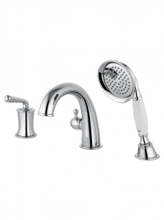 Смеситель на борт ванны WONZON & WOGHAND STEAM, Хром (WW-88659008-CR)