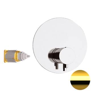 Смеситель термостатический для душа Remer Elegance NT30KBDO, золото глянцевое