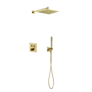 Душевой комплект с термостатом SANCOS Линн (Linn), с внутренней частью, брашированное золото, PVD покрытие, арт. SC9022BG