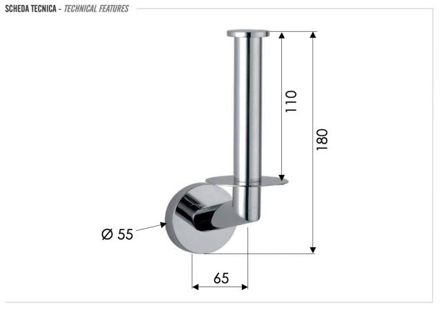 Бумагодержатель Remer Guest GS62CR