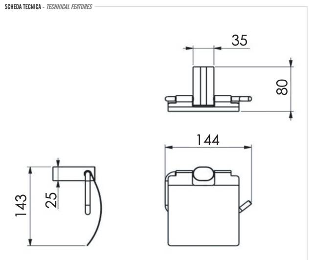 Бумагодержатель Remer Lounge LN60BO, белый матовый