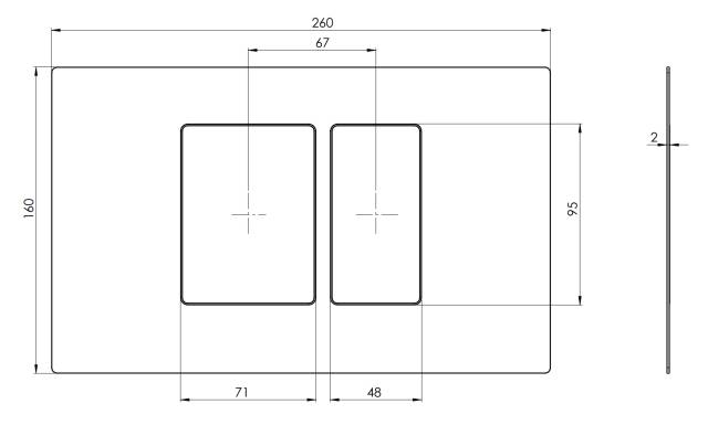 Кнопка смыва Remer RB820DO, золото глянцевое