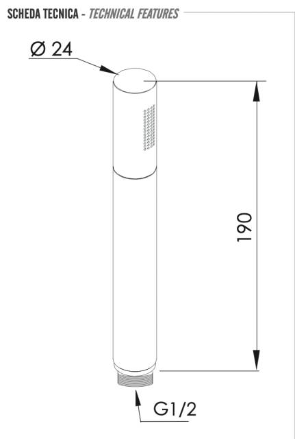 Ручной душ Remer 317MMVOX, состаренная латунь