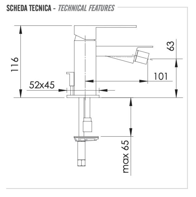Смеситель для биде Remer Q-Design QD20